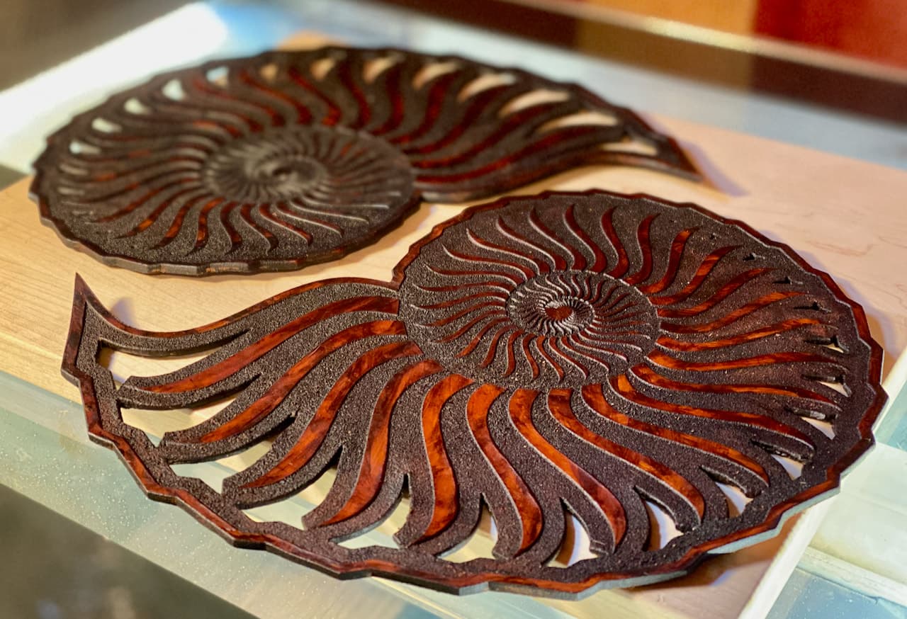 Ammonite Trivet Leather