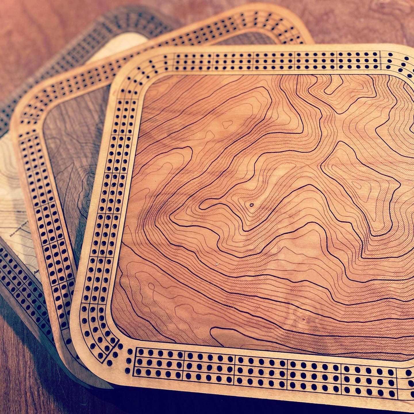 Custom Map Cribbage Board