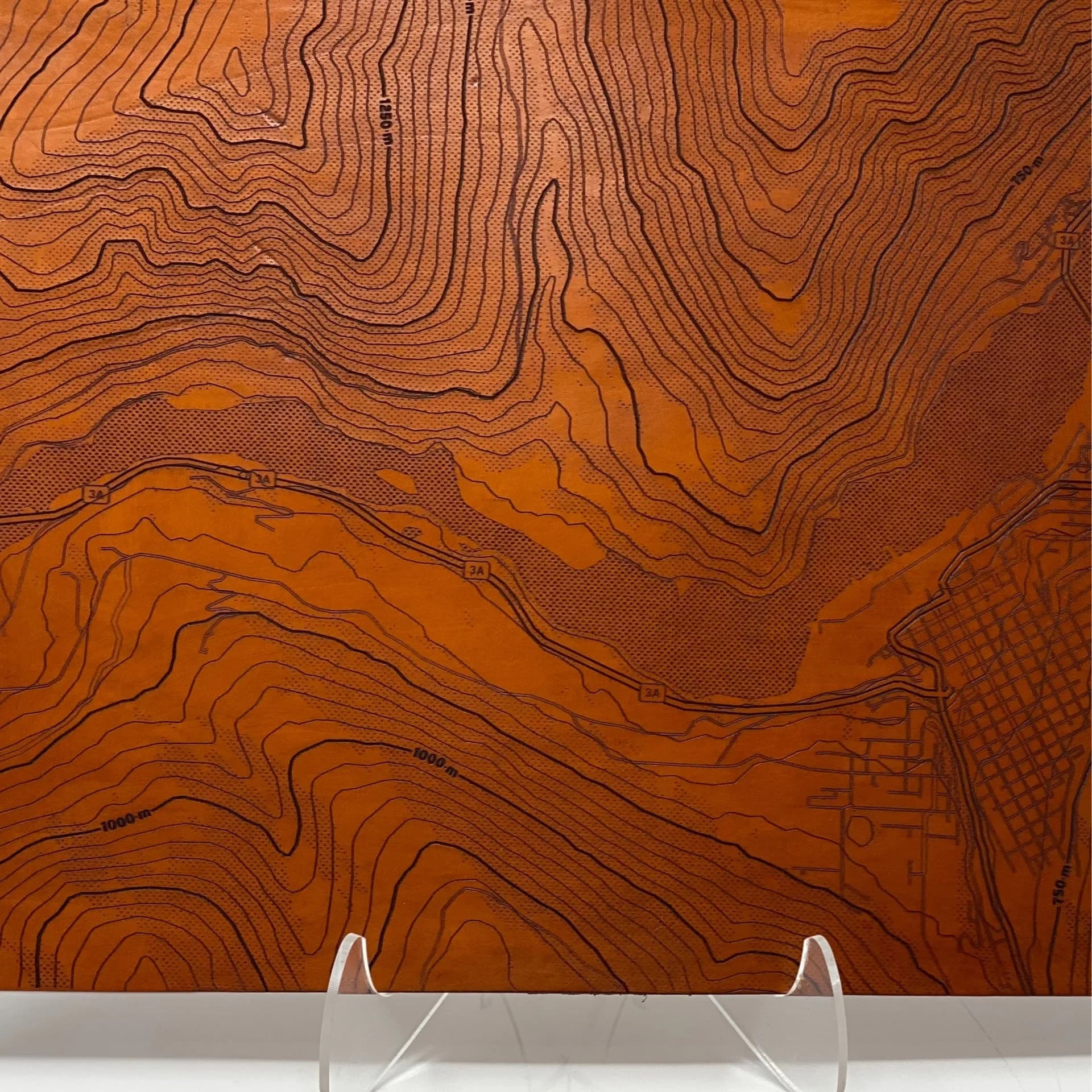 Custom Map Leather Mouse Pad