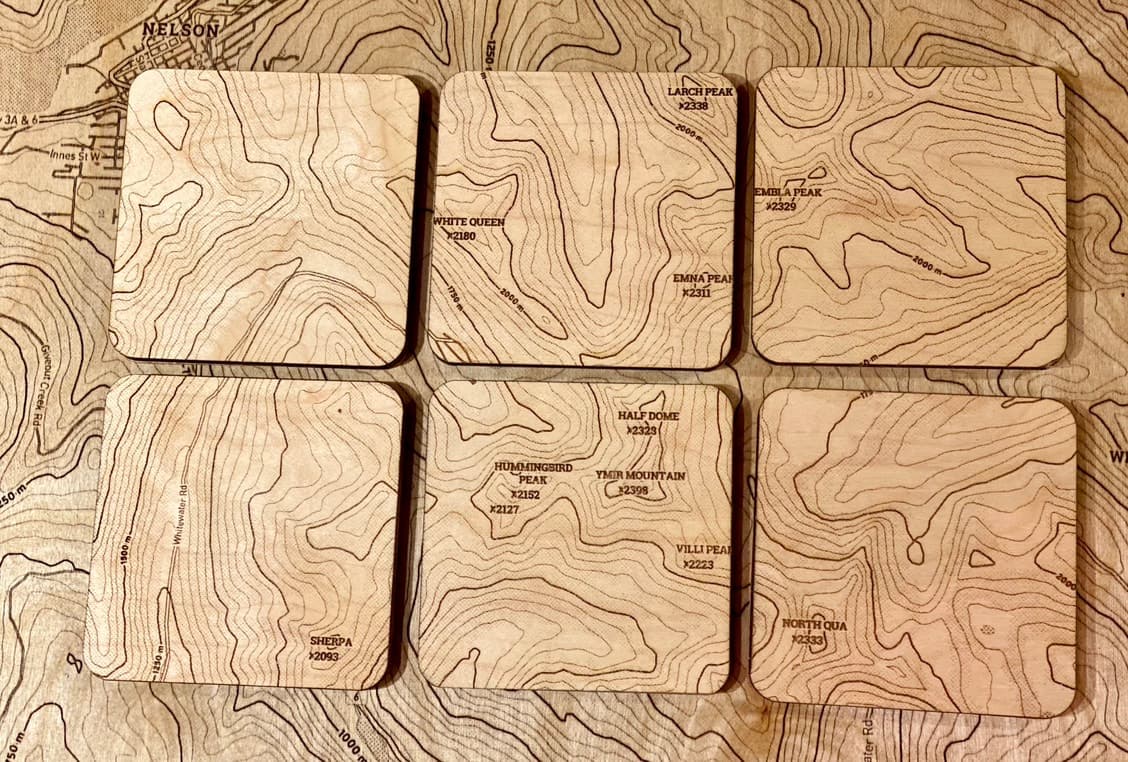 Custom Map Coasters 2