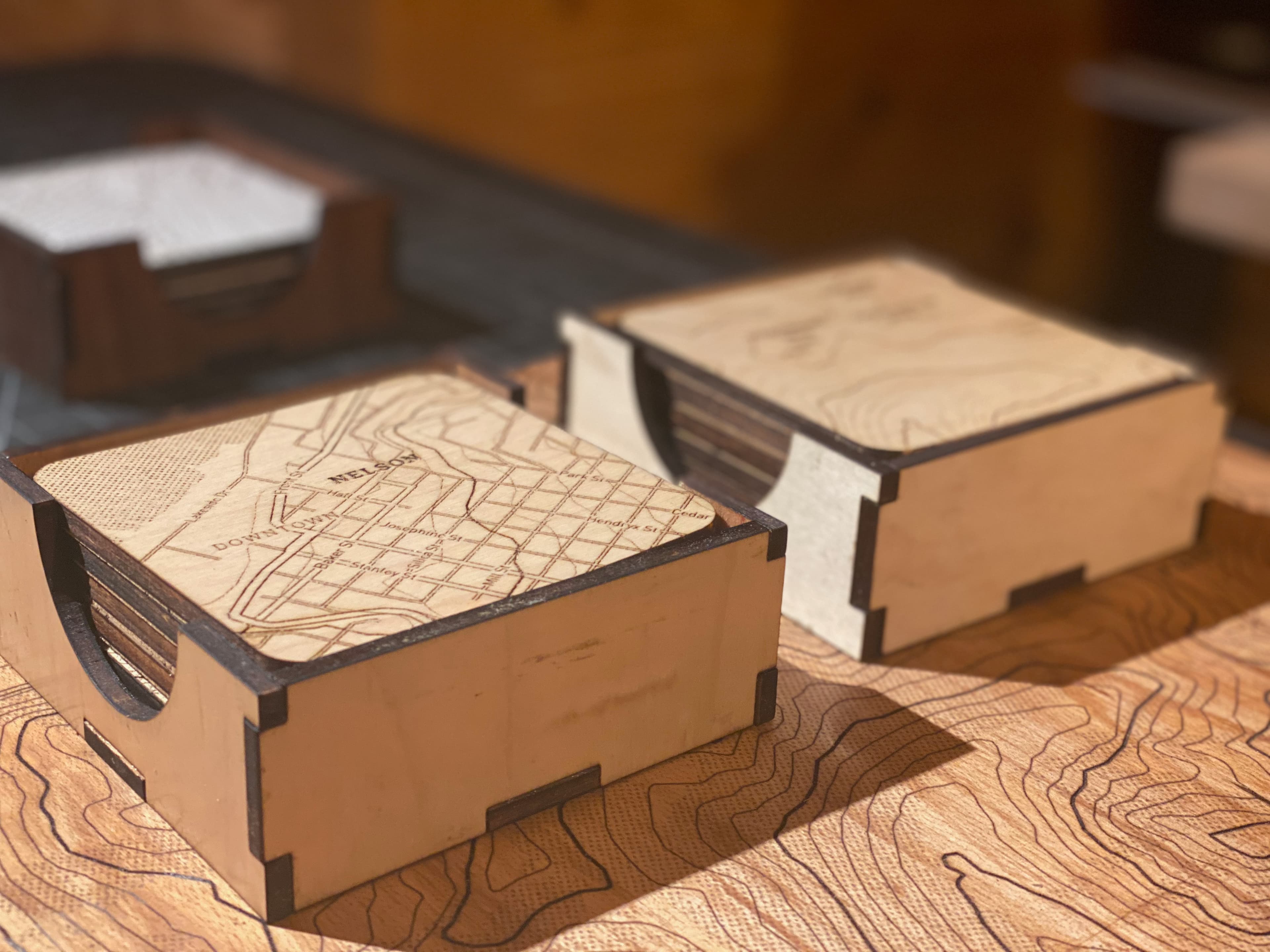 Nelson Map Coasters 4